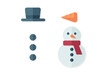 © Andrei - Cute flat design snowman character with separate winter holiday elements and accessories