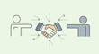 © Padma - Abstract business illustration depicting a successful partnership and agreement scenario