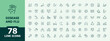 © icogrid - Disease line icon set. Isolated icons. Editable stroke vector art. Health linear icon collection. Contains related to flu, illness, allergy, pain, sick and more.