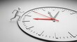 © Agoenk - Conceptual Image of a Figure Running Against Time on a Clock Face