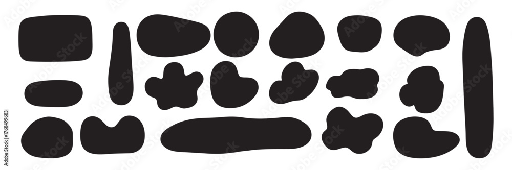 Modern abstract organic shape collection. Abstract organic blob shapes ...