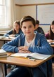 © AlfaSmart - Classroom learning scene with attentive students for educational design
