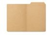 © Krtola  - Open manila file document folder with empty paper space, showcasing office organization and business archiving