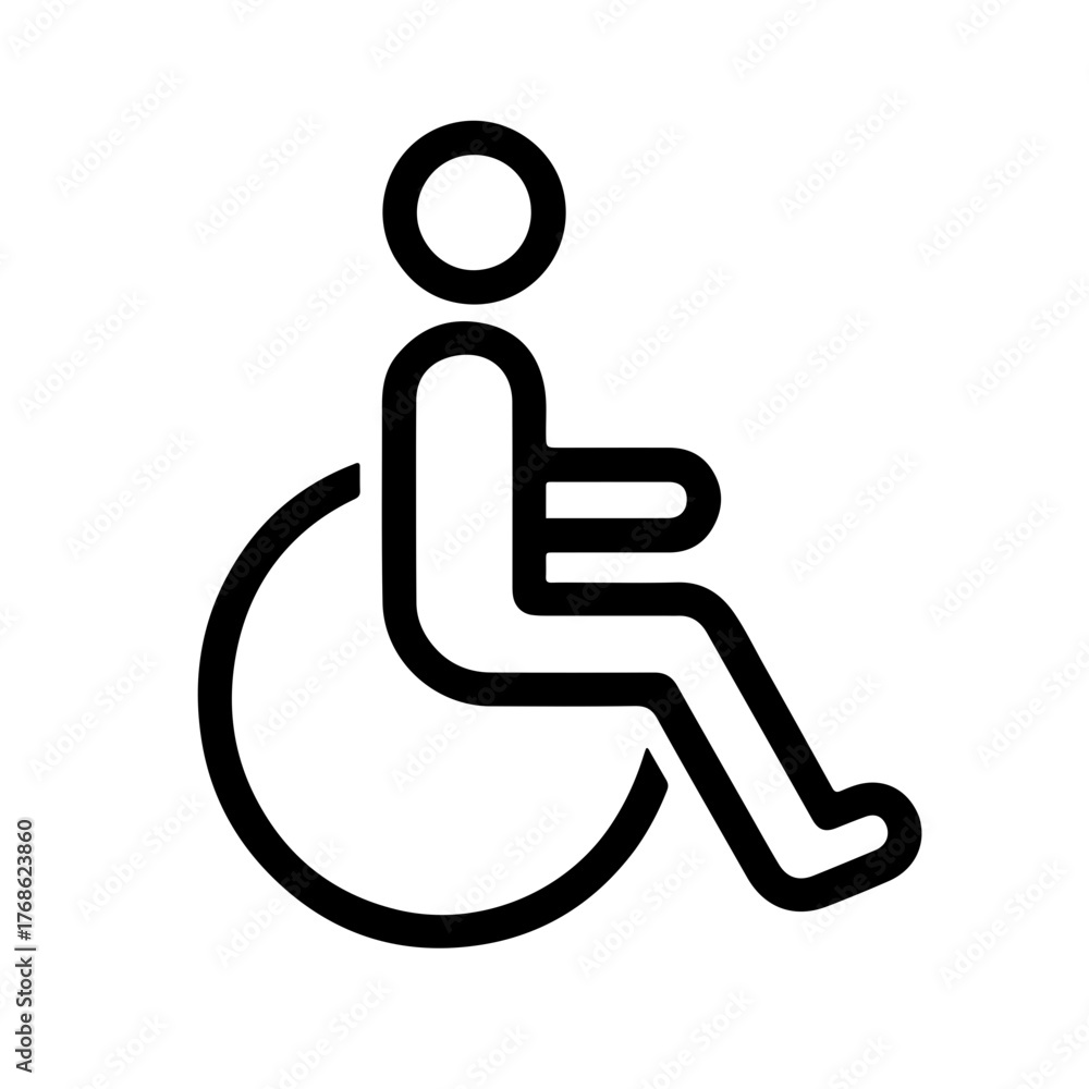 Wheelchair Accessibility Symbol Minimal Accessibility Icon Depicting A wheelchair-accessibility-symbol-minimal-accessibility-icon-depicting-a