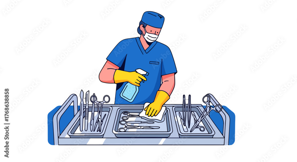 Sanitizing Instruments Medical Professional Sanitizing Surgical Instruments for Patient Safety ...