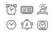 © Bohdan - Minimalist clock icons: analog and digital time representation set
