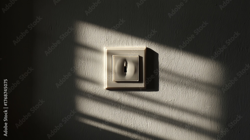 Dramatic light streaks across textured wall highlighting a vintage ...