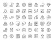 © Jane Kelly - Charity icon set. Vector line icons collection. Outline symbols. Modern design