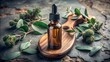 © TY Stock Studio - Elegant aromatherapy oil bottle with fresh eucalyptus leaves