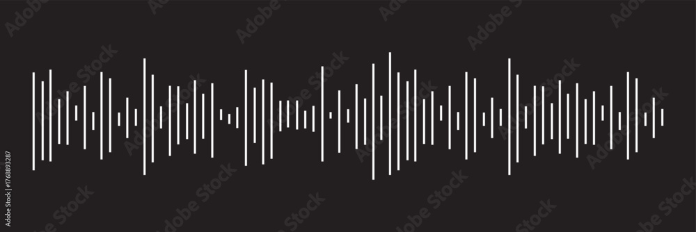 Song Wave Pattern Sound waves and audio waveform elements. Song or music track shapes ...