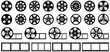 © Total maximals - vector set Film reel icons collections. Film strip icon ,videography, photo, cinema, symbol template design vector illustration