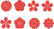 © kanapix - Bright Pink Japanese Floral Icons for Elegant Design