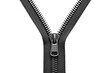 © mdabu - Close up of an open black zipper isolated on transparent background