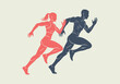 © MdArif - Man and woman running together for fitness and sport