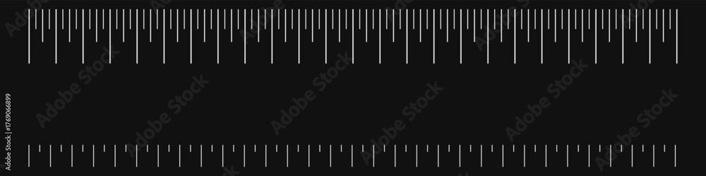 Graduated ruler vector illustration on a white background. Inch and ...