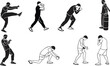 © SyedaAroosha - Dynamic martial arts workout routine featuring diverse stances and movements in a fitness training session for strength and agility development