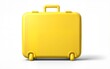 © liu - big yellow travel suitcase, png file of isolated cutout object with shadow on transparent background. High quality