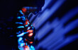 © VISTA by Westend61 - Surreal neon portrait with blue light and abstract digital effects