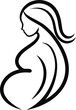 © Rabin - pregnancy women vector illustration on transparent background.