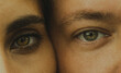 © martina87 - Macro photo of male and female eyes in love  in vintage cinema style