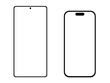 © Zayyan  - Smartphone mockup displayed on a white background, suitable for showcasing mobile app interfaces, website designs, or digital product presentations.