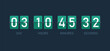 © BhandariProductions - Green flip countdown time counter. upcoming event template with days, hours, minutes and seconds. time remaining count down flip board