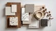 © Stock by Anindya - Interior design mood board with natural textures and neutral colors