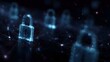 © Bussakon - Digital padlocks connected by a glowing network representing online security and data protection