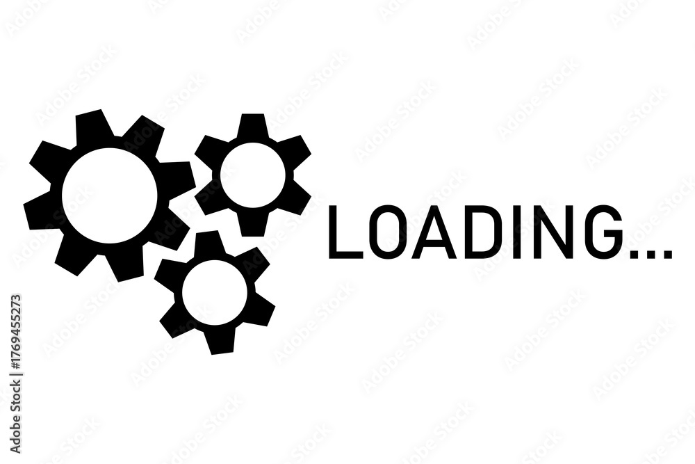 Vector image of a loading icon. Collection loading status. Loading ...