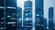© Design_Stock - Modern CRM System Concept with Cityscape Background, Customer Relationship Management Technology, Digital Transformation, Business Strategy and Automation