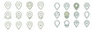© PAPA STOCK - Collection of different styled location pins showcasing various designs and shapes ideal for map applications and navigation tools