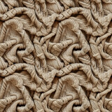 Beautiful light knitted fabric by mocca braun as a background, top view