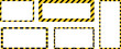 © Prodesigner - Caution warning yellow and black tape frame . warning striped rectangular background,  square and rectangle Frame. Caution tape border and safety stripe. roadwork construction.