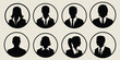 © ExtremeStockBD - Profile icon. Avatar icons set. Male and female head silhouettes.  person icon. User icon vector set. Profile and people silhouette collection.