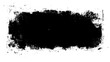© Creative - Black ink splash or drop made with brush. Ink splatter. Isolated  illustration. Rough grunge rectangle shape. Vector illustration