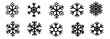 © thisara - Vector  snowflakes icons set ,xmas, christmas. Snow, holiday, cold weather, frost ,Christmas New Year ornament decor