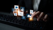 © InfiniteFlow - Digital business infrastructure with data system, analytics, sync. System management improves access, system management ensures performance, and system management supports digital operations. Latch