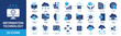 © Luckyicons - Information Technology icon set. Containing cloud computing, IT manager, big data, data analytics, internet, network security and more. Solid vector icons collection.