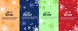 © Khanaya - simple minimalist winter vector design illustration background with snowflake theme design. for banner, poster, social media, promotion. vector illustrations