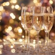 © Олександр Малаков - Elegant toasts with champagne and festive golden lights