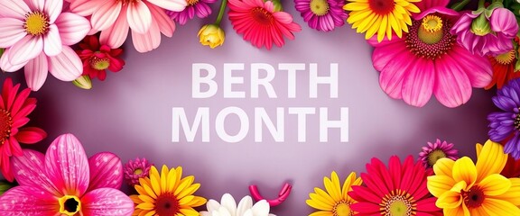  Vibrant birth month flowers arranged as directional arrows,  july,  march
