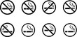 © Vexora Studio - Collection of Smoking and No Smoking Signs with Cigarette Icons