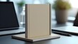 © Zahro - realistic 4K photo of a plain notebook blank cover for logo or title design, realistic professional work