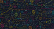 © Andrew L - Illustrated formulas from school lessons, physics, chemistry, geometry, mathematics. Back to school. Illustration on a school theme.  concept science. Background on school and educational themes.