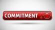 © MstAsma - Illustration of commitment button, a red button with the word commitment on white background