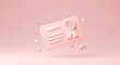 © keystoker - A soft pink background presents certificate of achievement,complete with ribbon detail and floating pastel spheres.Copy space.
