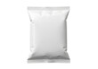 © Scenic Vault  - Stock blank white foil plastic packaging bag for chips, snacks, candy, and food mockup template ready for your design isolated on transparent background