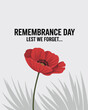 © Safu Ra - Remembrance Day Poppy Flower Tribute Lest We Forget Illustration