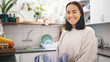 © Ruansan/peopleimages.com - Woman, blender and portrait for smoothie in kitchen, self care or pride for drink, detox or diet at home. Person, milkshake and confident in house with appliance, weight loss or nutrition in Cambodia