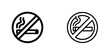 © AI04 - A 'no smoking' symbol is depicted as an editable stroke outline icon, isolated on a white background, in a flat modern illustration style, and is pixel perfect at 64 x 64 resolution